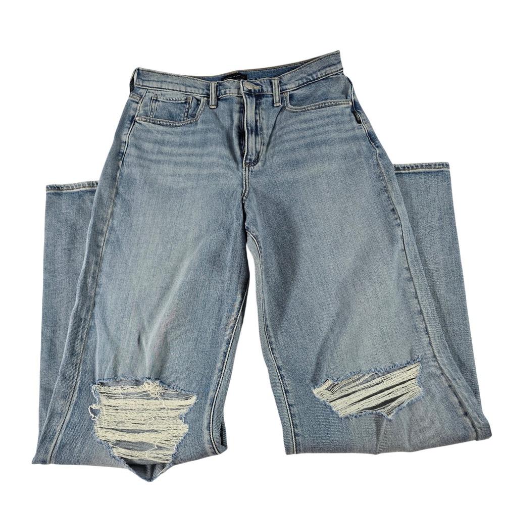 Silver Jeans Co Highly Desirable Trouser Light Wash Distressed Wide Leg W30 L33